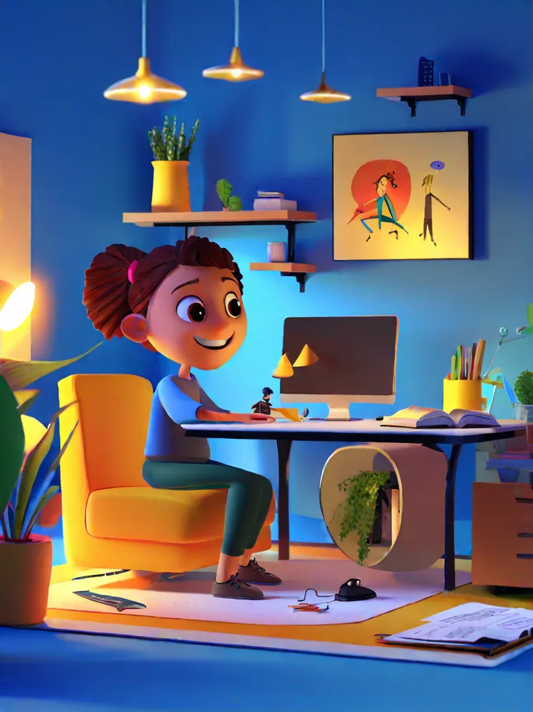 Cartoon style,Digital Painting Media,Girl,LoRA,HunyuanDiT v1.2