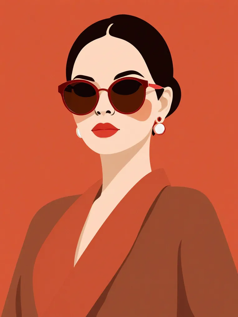 Flat,Flat Illustration,Girl,LoRA,SDXL