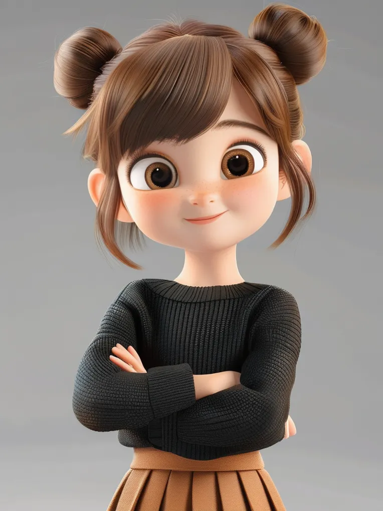 Cartoon style,Digital Painting Media,Girl,LoRA,HunyuanDiT v1.2