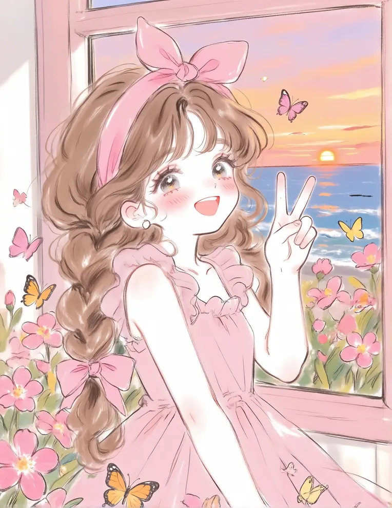 Traditional Painting Media,Girl,LoRA,