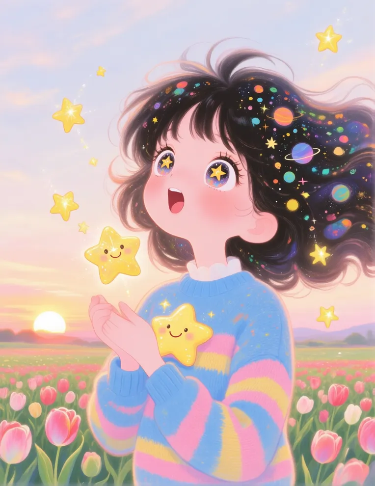 Digital Painting Media,Girl,LoRA,