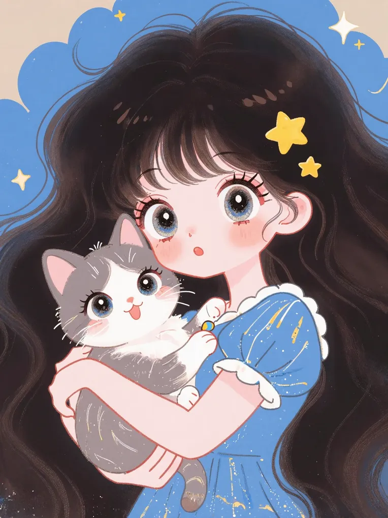 Kids' Illustration,Girl,LoRA,