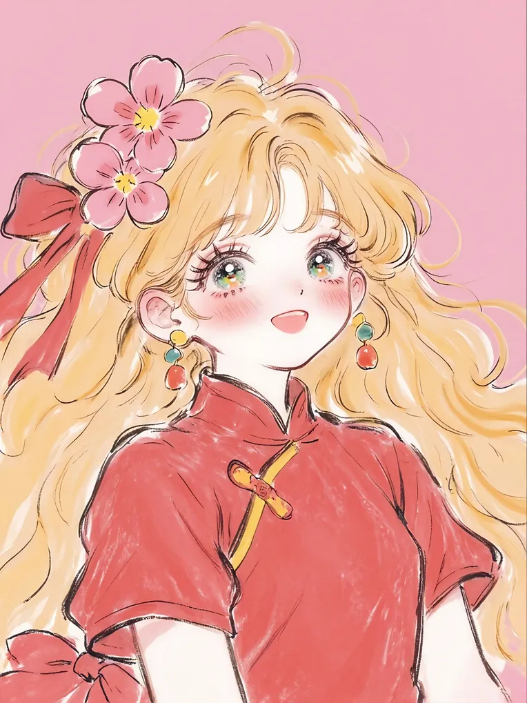 Traditional Painting Media,Girl,LoRA,