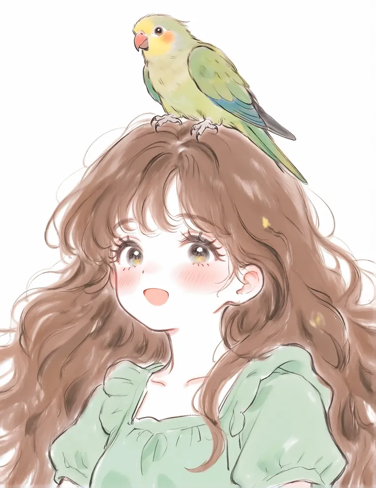 Traditional Painting Media,Girl,LoRA,