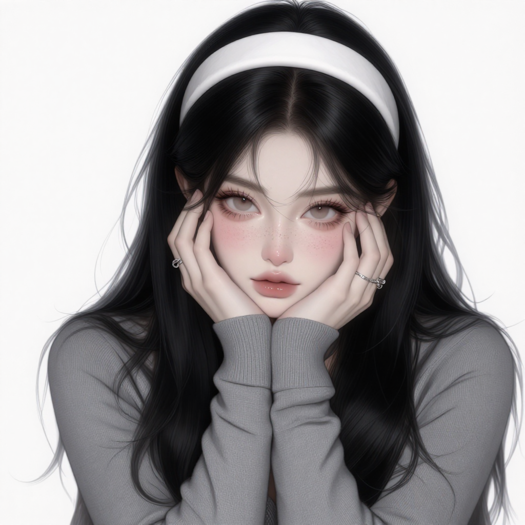 Zimage - Beautiful Girl Avatar Standing Painting TS Zimage-漂亮女生头像立绘
