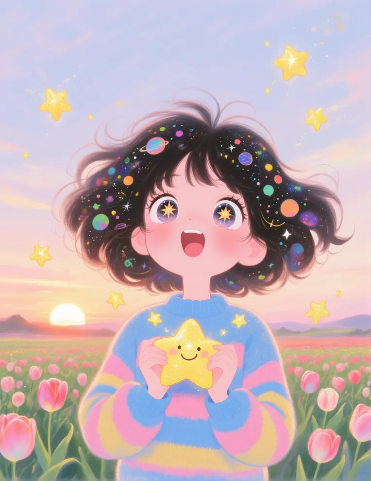 Digital Painting Media,Girl,LoRA,