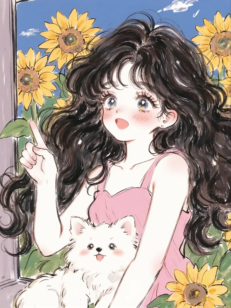 Traditional Painting Media,Girl,LoRA,