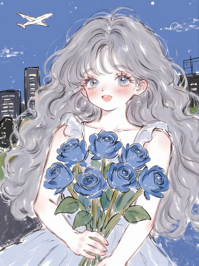 Traditional Painting Media,Girl,LoRA,