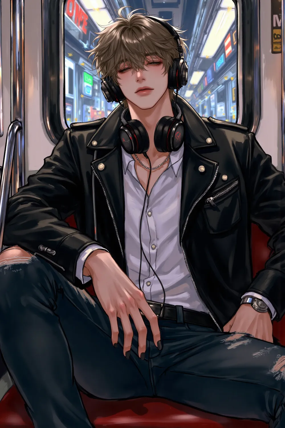 F.1_XWA_街角默读_手绘氛围感帅哥小说封面推文帅比-LoRA-曦邬桉-LiblibAI