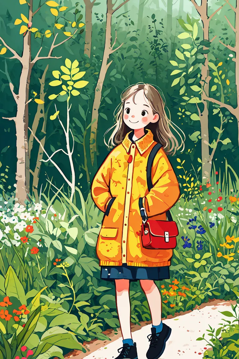 Hand-Drawn,Traditional Painting Media,Girl,Checkpoint,SD 1.5