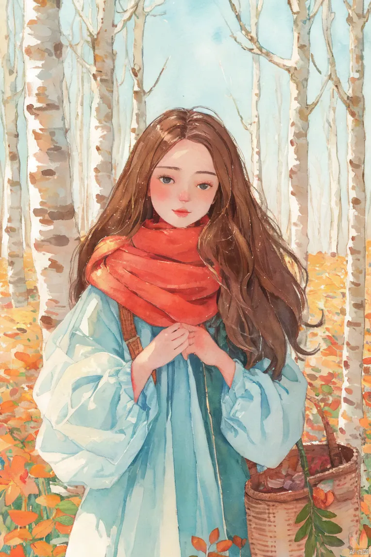 Hand-Drawn,Traditional Painting Media,Girl,LoRA,SD 1.5