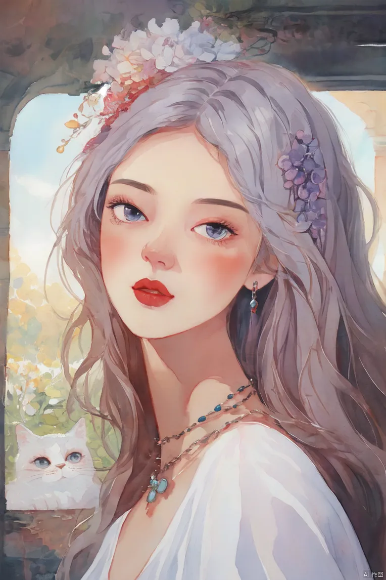 Hand-Drawn,Traditional Painting Media,Girl,LoRA,SD 1.5