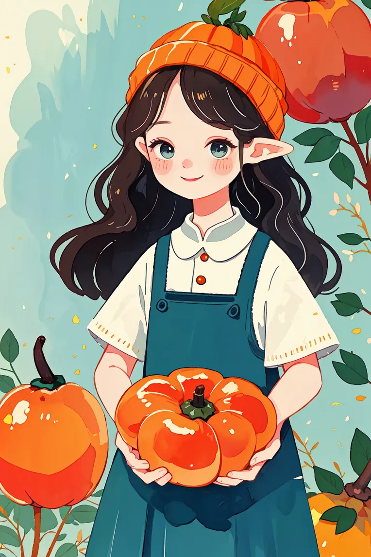 Hand-Drawn,Traditional Painting Media,Girl,Checkpoint,SD 1.5