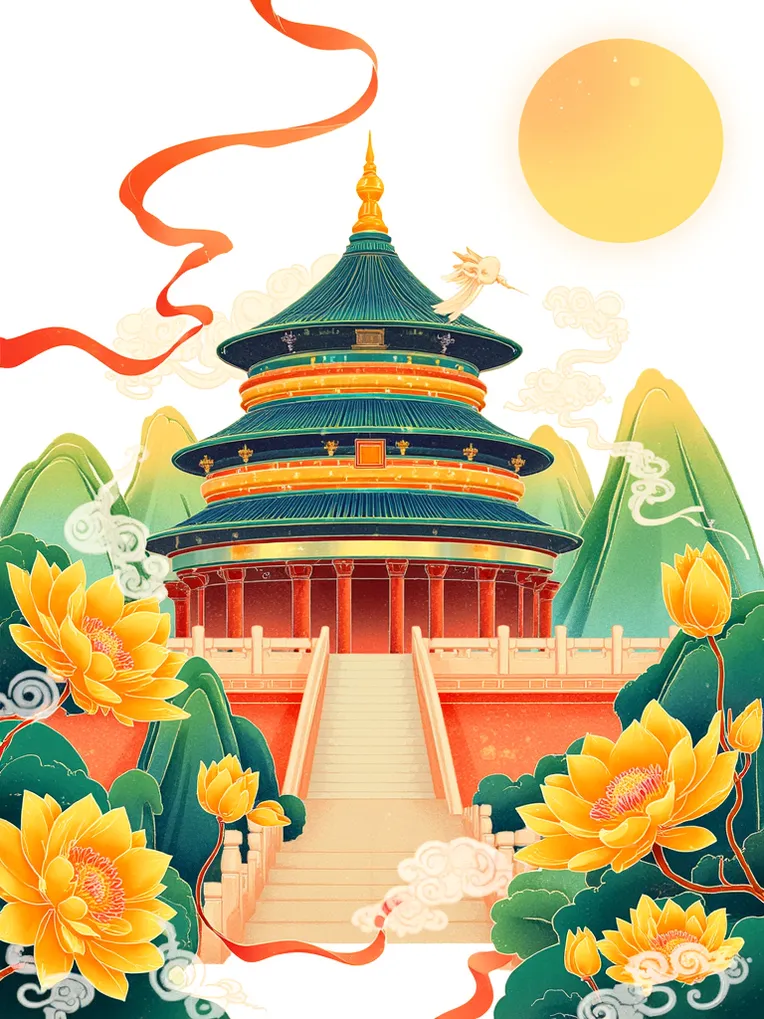 Illustration,Chinese Style,Building,LoRA,FLUX.1