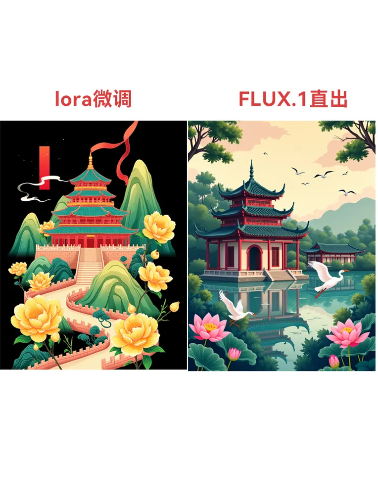 Illustration,Chinese Style,Building,LoRA,FLUX.1