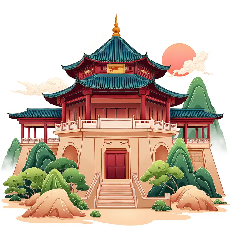 Illustration,Chinese Style,Building,LoRA,FLUX.1