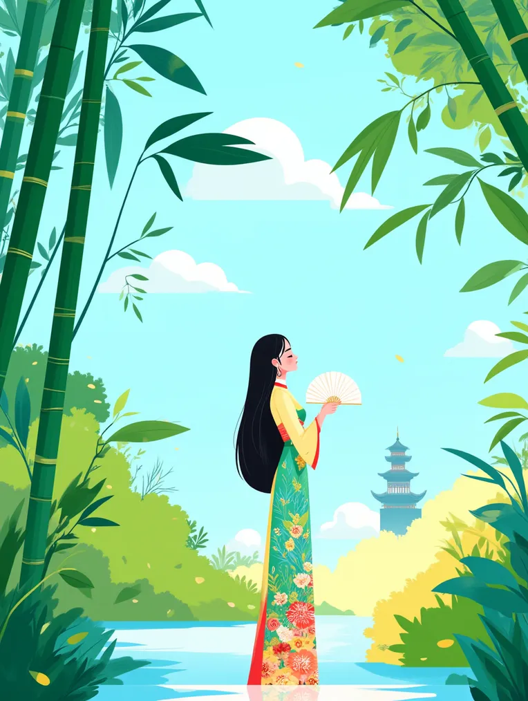 Flat,Flat Illustration,Girl,LoRA,FLUX.1