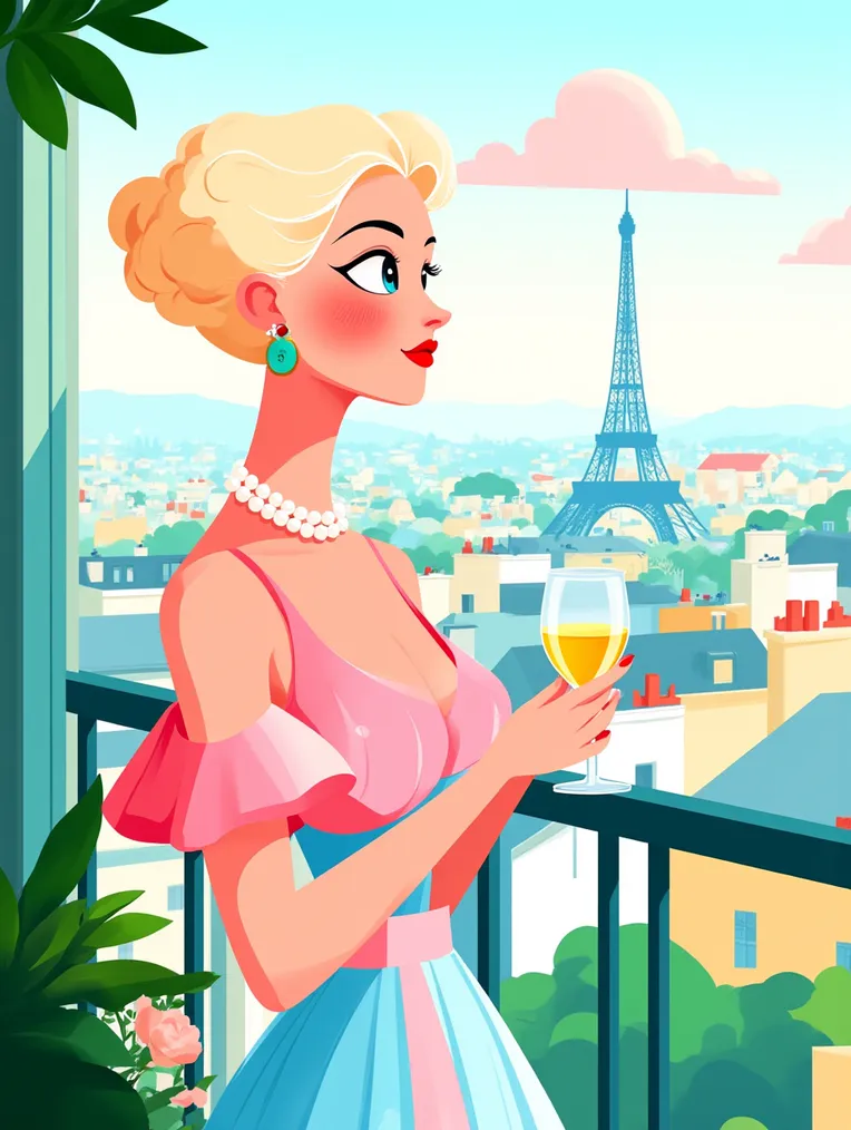 Flat,Flat Illustration,Girl,LoRA,FLUX.1