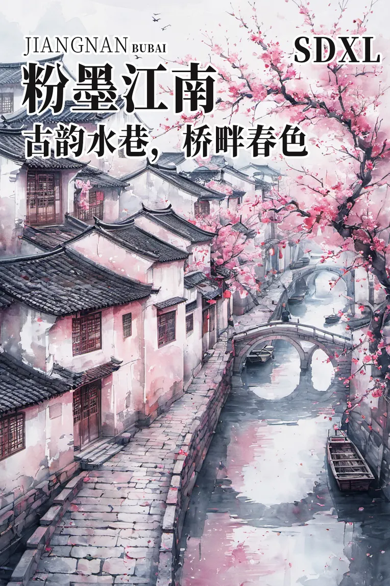 Chinese Style,Traditional Painting Media,Building,LoRA,SDXL