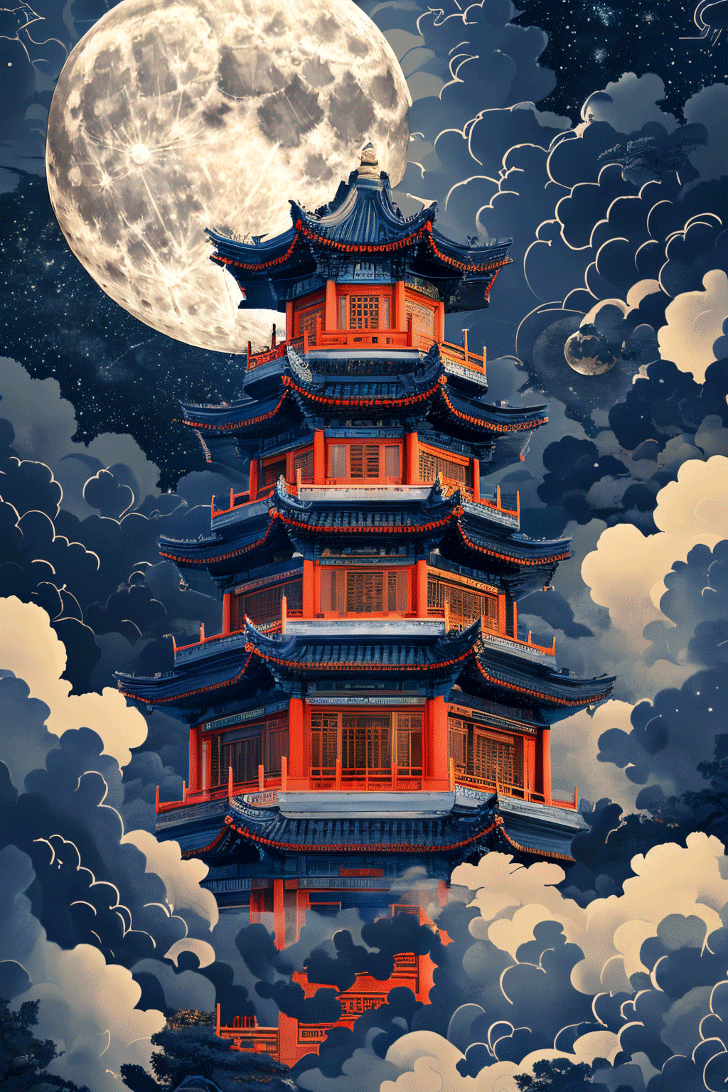 Chinese Style,Traditional Painting Media,Building,LoRA,SD 1.5