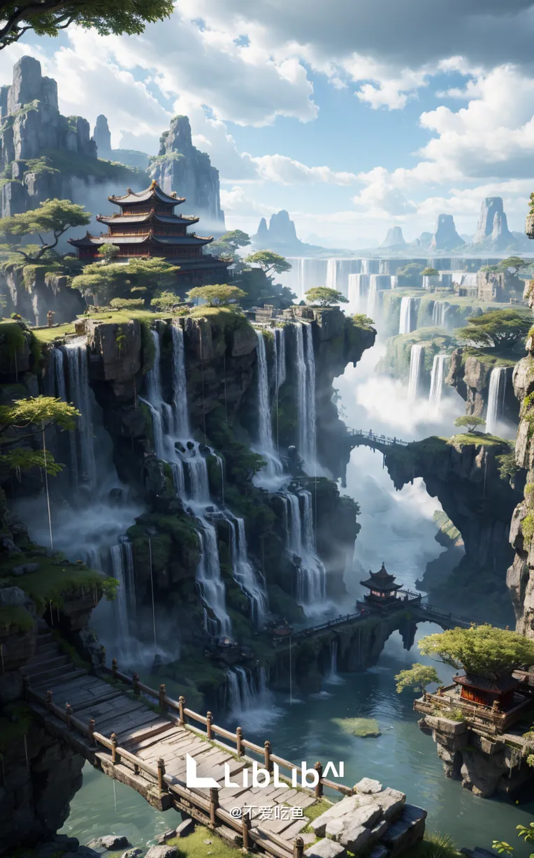 AI绘画-(LIb首发)CG古风大场景类-不爱吃鱼-AI绘图-LiblibAI