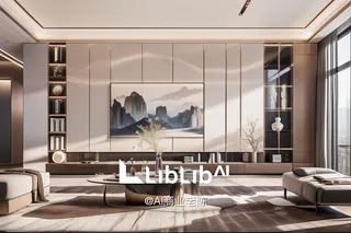 AI绘画-轻奢风格沙发背景(老陈)-AI商业老陈-AI绘图-LiblibAI