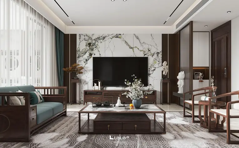 AI绘画-轻奢现代客厅专用模型(精)-AI商业老陈-AI绘图-LiblibAI