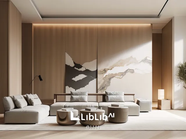 AI绘画-室内设计现代风格木纹(老陈)-AI室内设计-AI绘图-LiblibAI