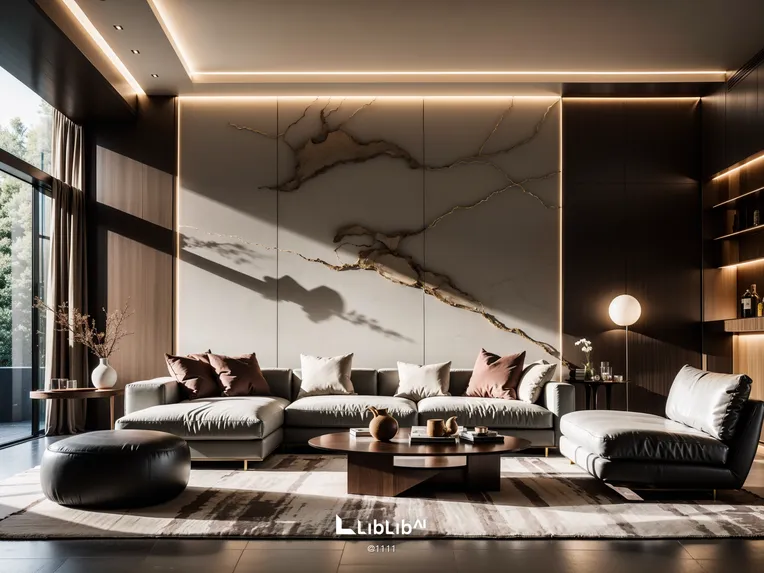 AI绘画-ASTRA_Interior_LV_V1 室内现代风格起居室-AI室内设计-AI绘图-LiblibAI