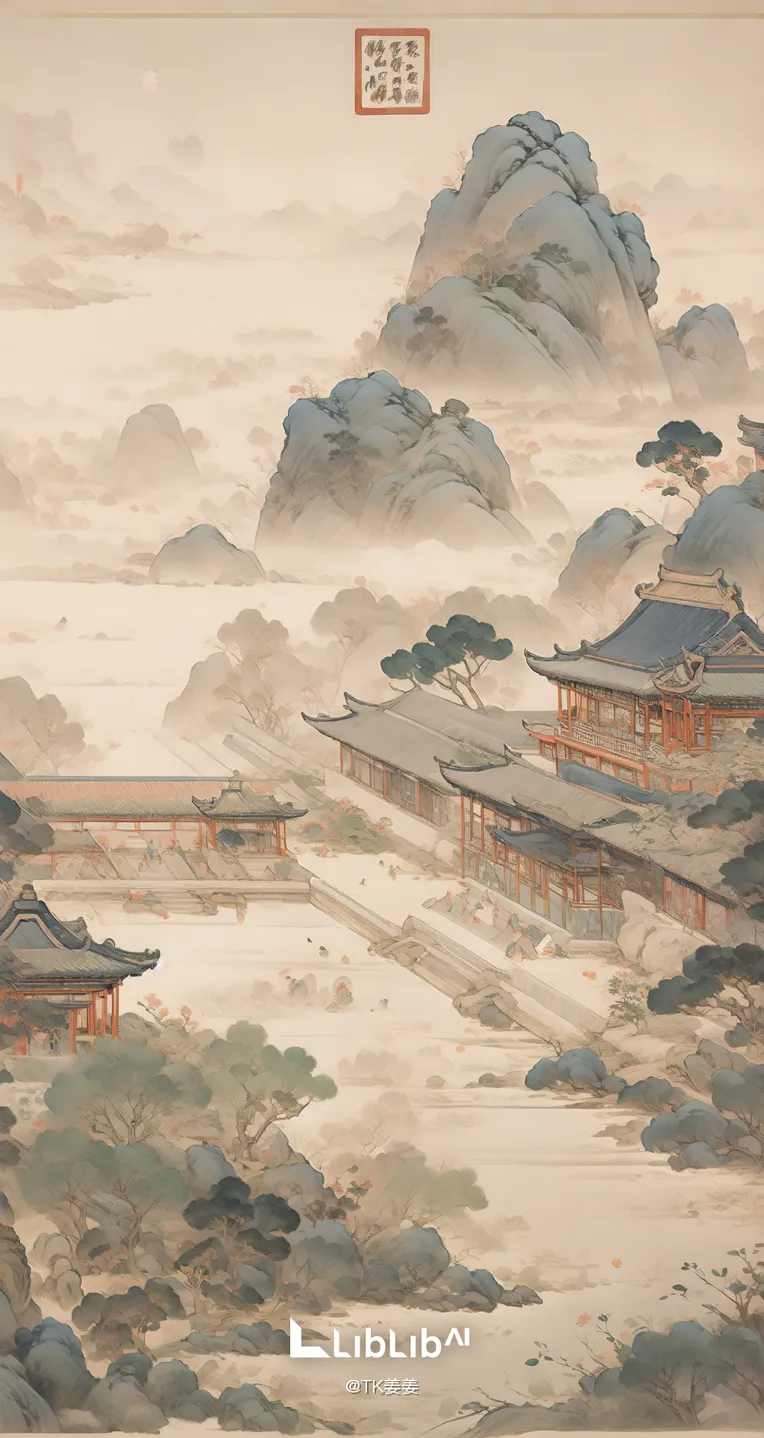 AI绘画-JZCG036-中国山水建筑-TK姜姜-AI绘图-LiblibAI