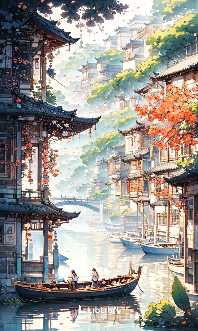 AI绘画-场景画-江南水乡-沁轩-AI绘图-LiblibAI