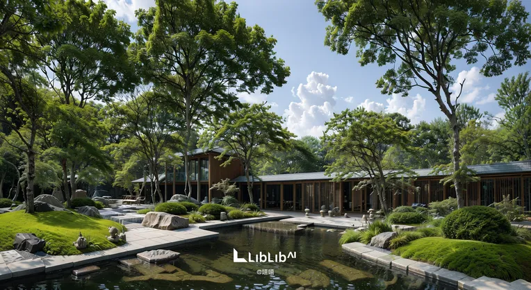 AI绘画-意境庭院-嘻嘻-AI绘图-LiblibAI