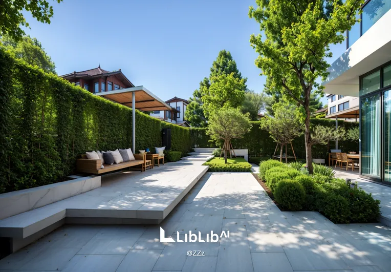 AI绘画-现代庭院-冰醋酸/Modern Courtyard-ZZz-AI绘图-LiblibAI