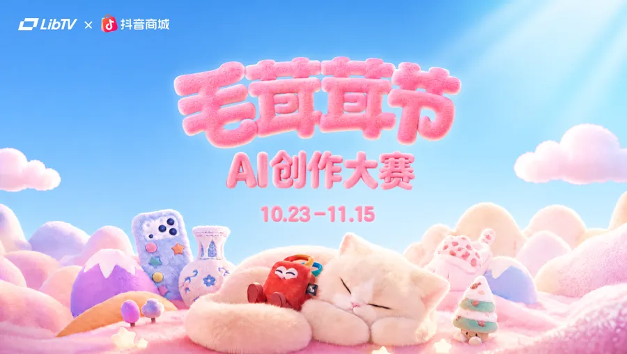 抖音商城 × LibTV｜双十一毛茸茸节AI创作大赛