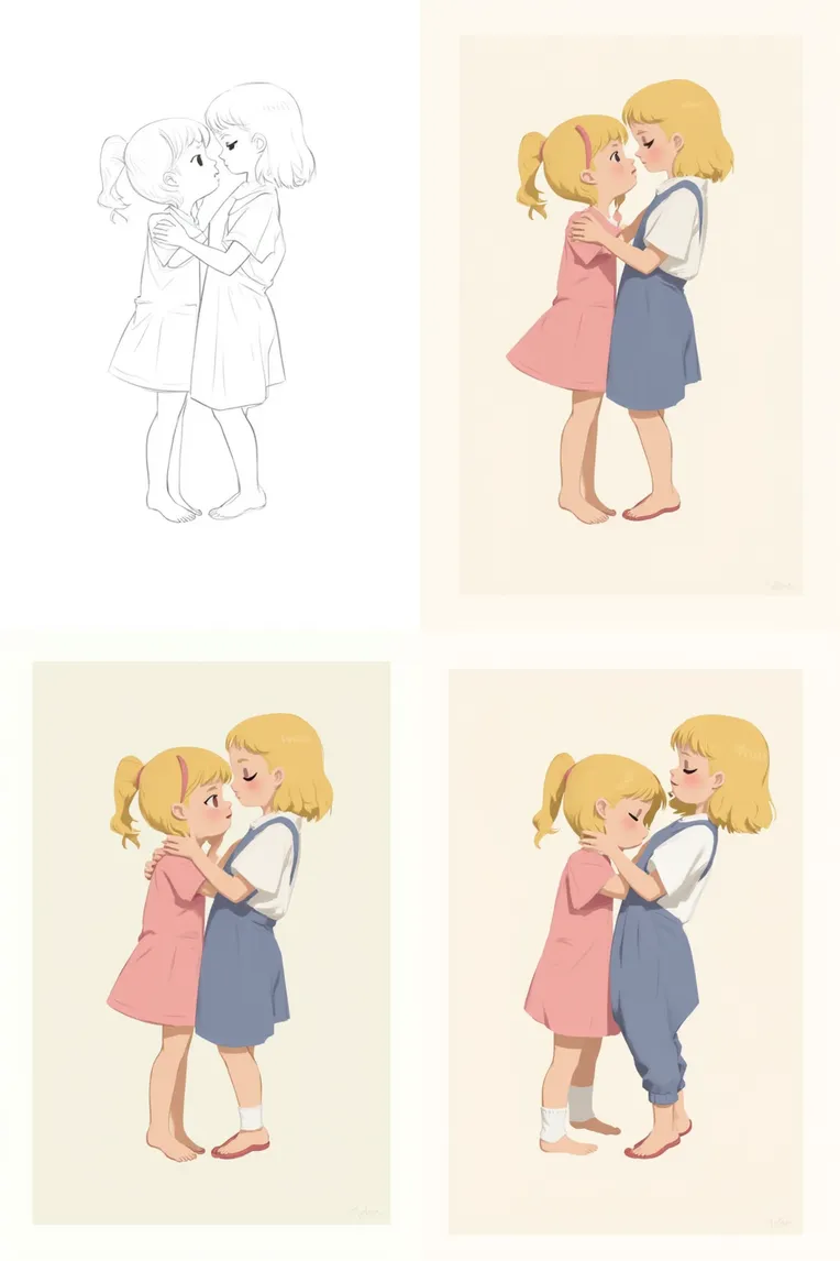 Anime Style,Girl,Composition Control,LoRA,FLUX.1