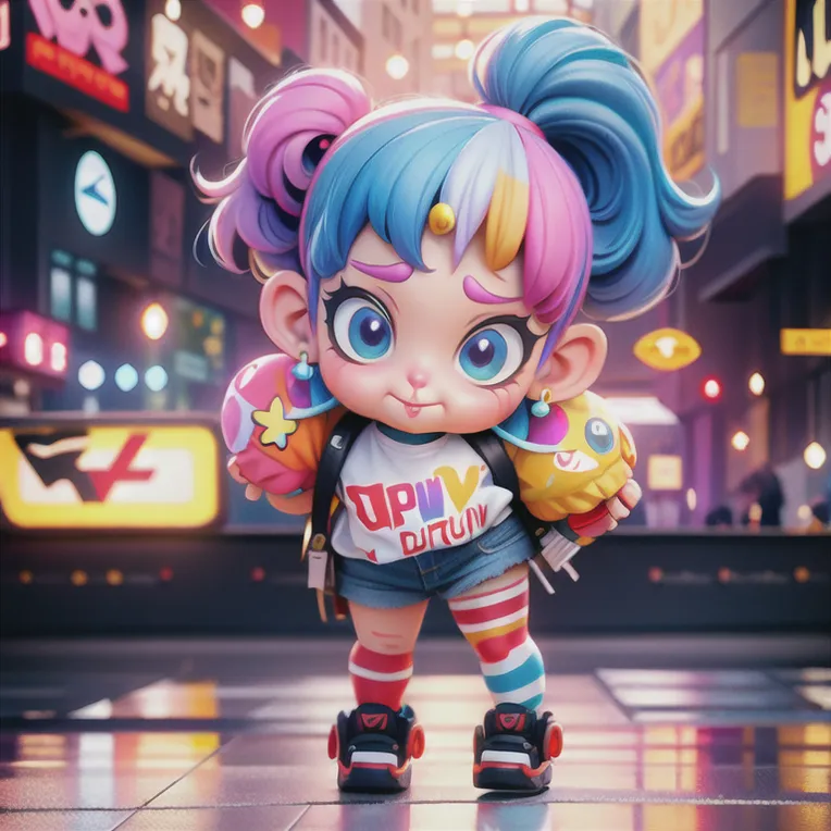 Cartoon style,Digital Painting Media,Girl,LoRA,SD 1.5