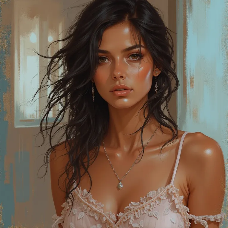 Classic Painting,Traditional Painting Media,Girl,LoRA,FLUX.1