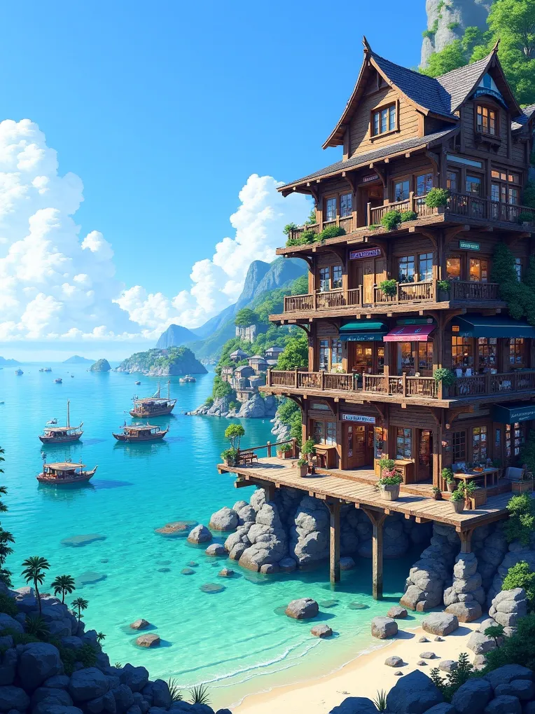 Cartoon style,Building,Style Boost,LoRA,FLUX.1