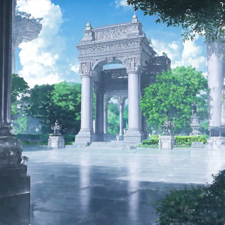 CGI style,Anime Scene,Building,LoRA,HunyuanDiT v1.2