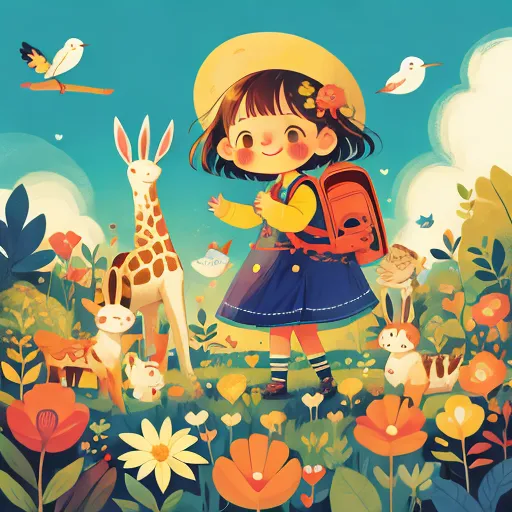 Hand-Drawn,Kids' Illustration,Girl,LoRA,SD 1.5