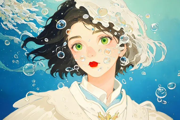 Hand-Drawn,Traditional Painting Media,Girl,LoRA,SD 1.5