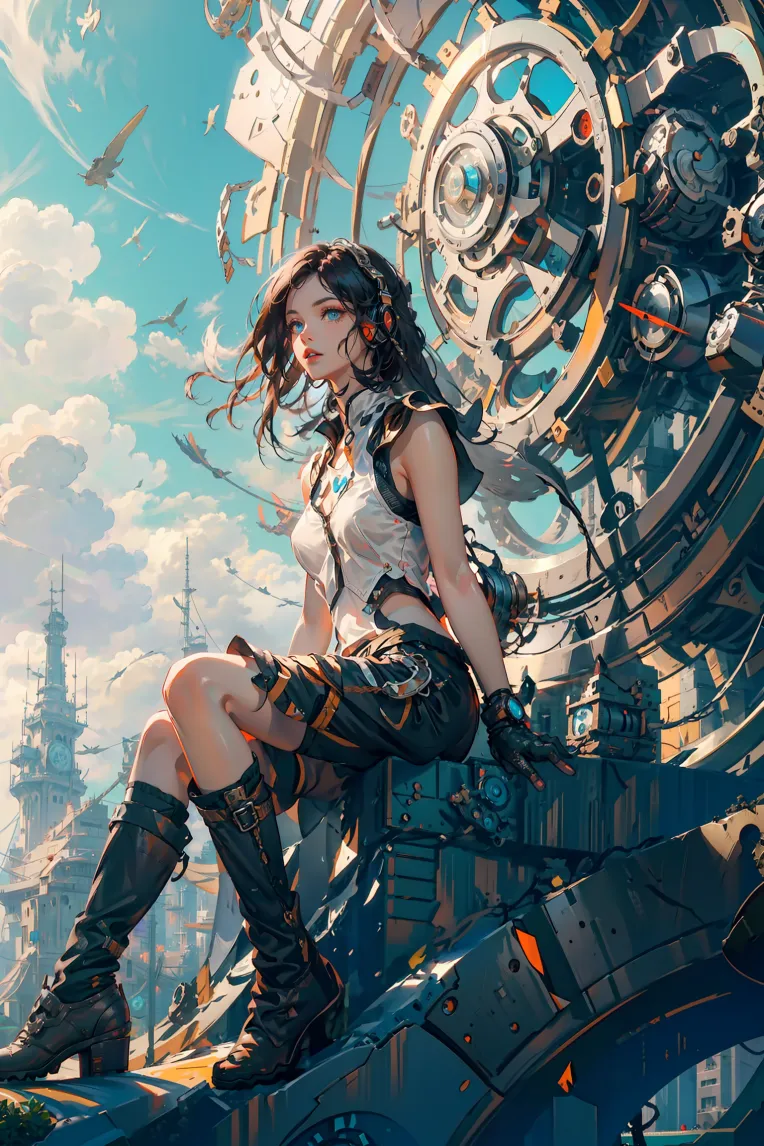 CGI style,Anime Scene,Girl,LoRA,SD 1.5