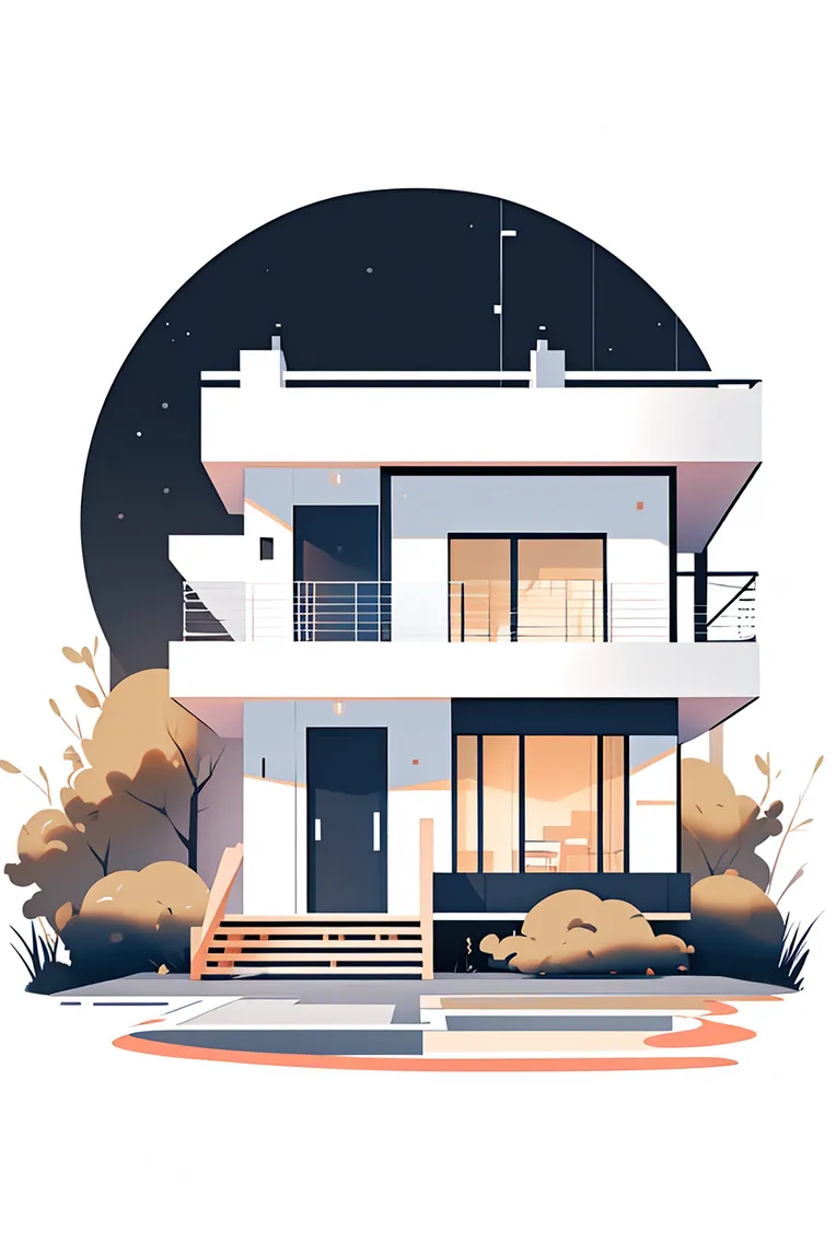 Flat,Flat Illustration,Building,LoRA,SD 1.5