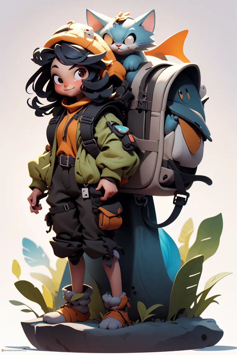 Cartoon style,Digital Painting Media,Girl,Checkpoint,SD 1.5