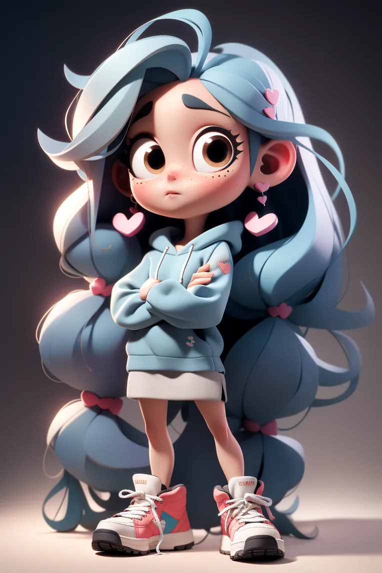 Cartoon style,Digital Painting Media,Girl,Checkpoint,SD 1.5