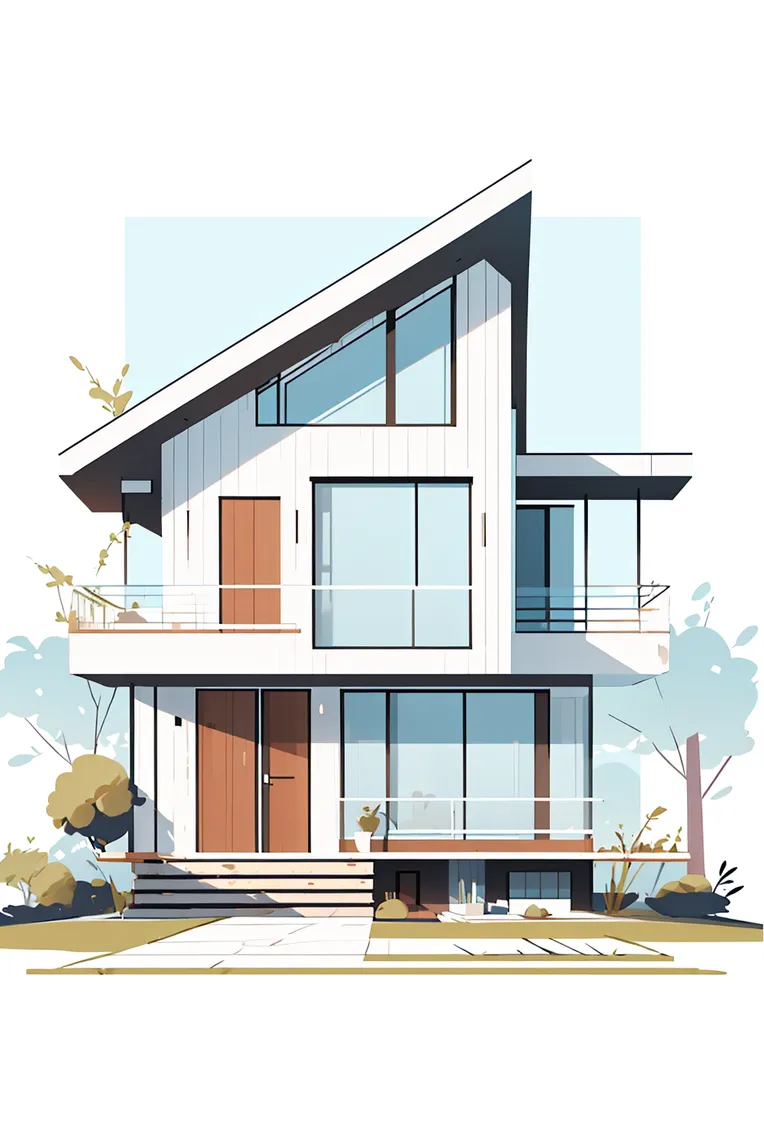 Flat,Flat Illustration,Building,LoRA,SD 1.5