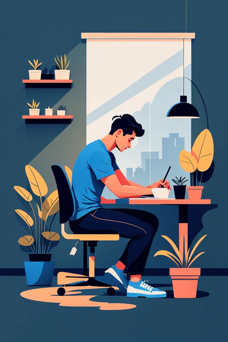 Flat,Flat Illustration,Girl,LoRA,SD 1.5