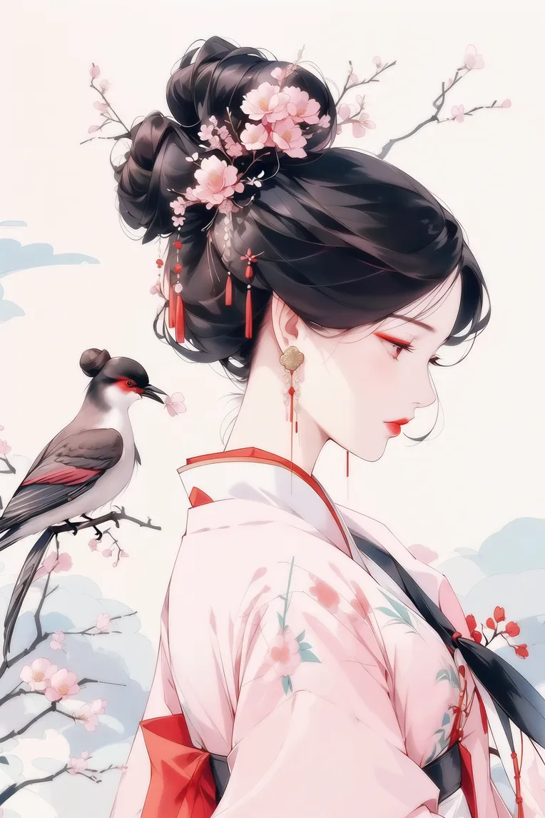 Chinese Style,Traditional Painting Media,Girl,LoRA,SD 1.5