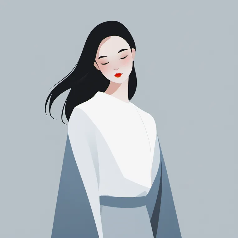 Flat,Flat Illustration,Girl,LoRA,SDXL