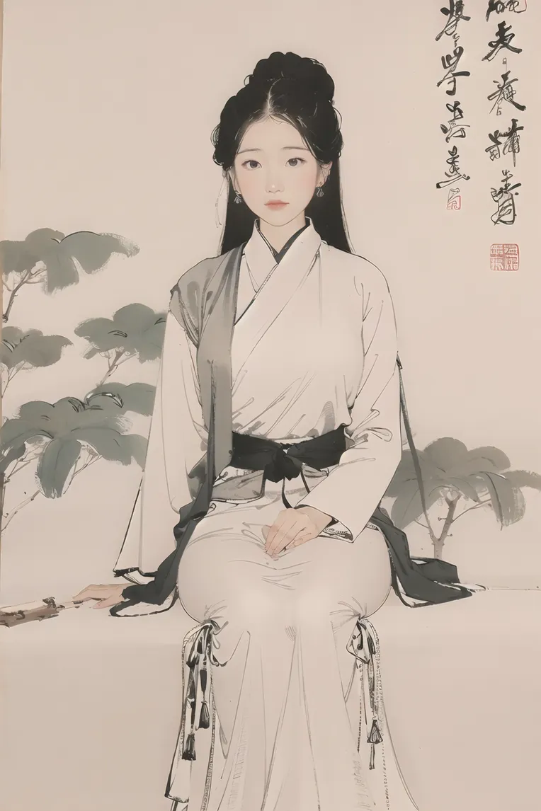 Chinese Style,Traditional Painting Media,Girl,LoRA,SD 1.5